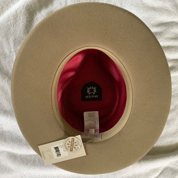 Brixton Victoria Wool Felt Fedora Sand SZ S main image 4